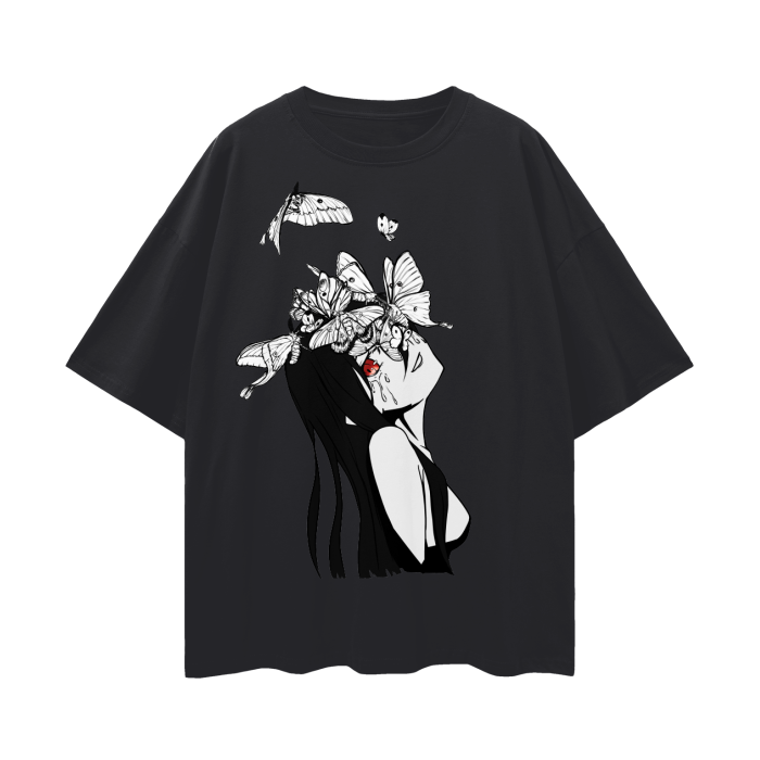 Tears Of Bloom Oversized Deep Drop Shoulder Tee