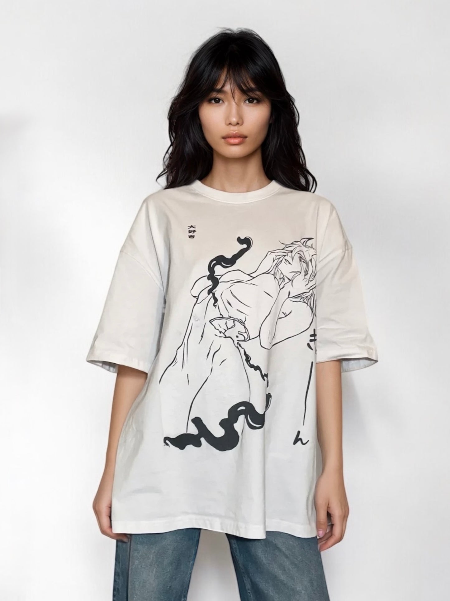 Re:Birth Oversized Deep Drop Shoulder Tee