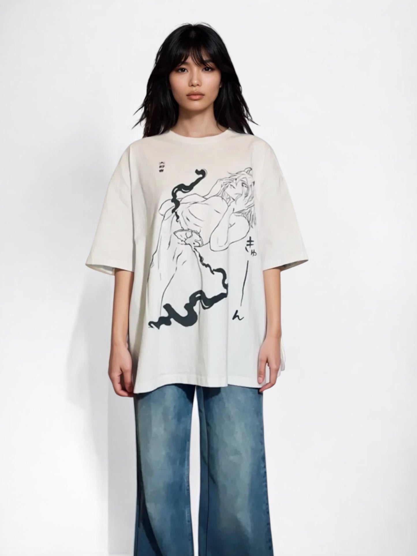 Re:Birth Oversized Deep Drop Shoulder Tee