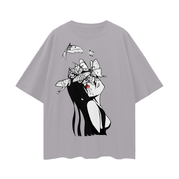Tears Of Bloom Oversized Deep Drop Shoulder Tee