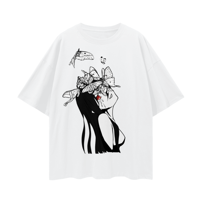 Tears Of Bloom Oversized Deep Drop Shoulder Tee
