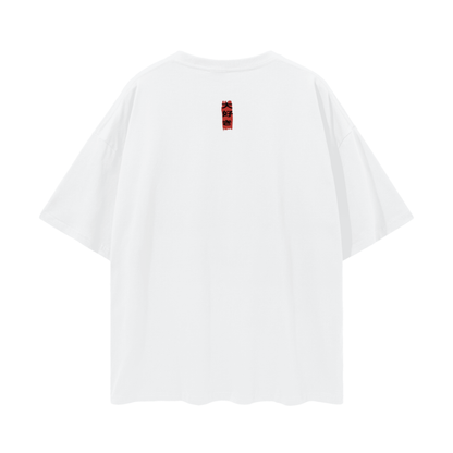 Re:Birth Red Oversize Deep Drop Shoulder Tee