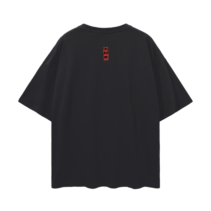 Re:Birth Red Oversize Deep Drop Shoulder Tee