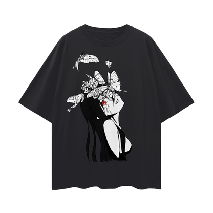 Tears Of Bloom Oversize Deep Drop Shoulder Tee